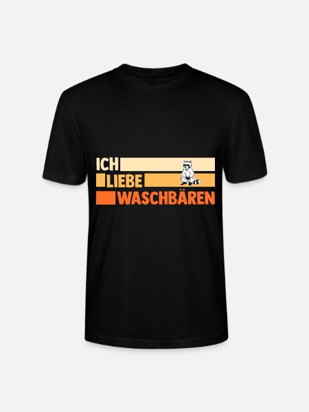 Tiermotiv Waschbär - Stanley/Stella Unisex Bio-T-Shirt CRAFTER - Schwarz