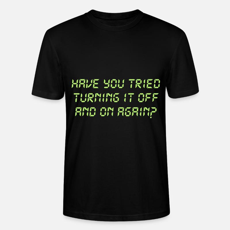 Turning off and on - Stanley/Stella Unisex Bio-T-Shirt CRAFTER - Schwarz