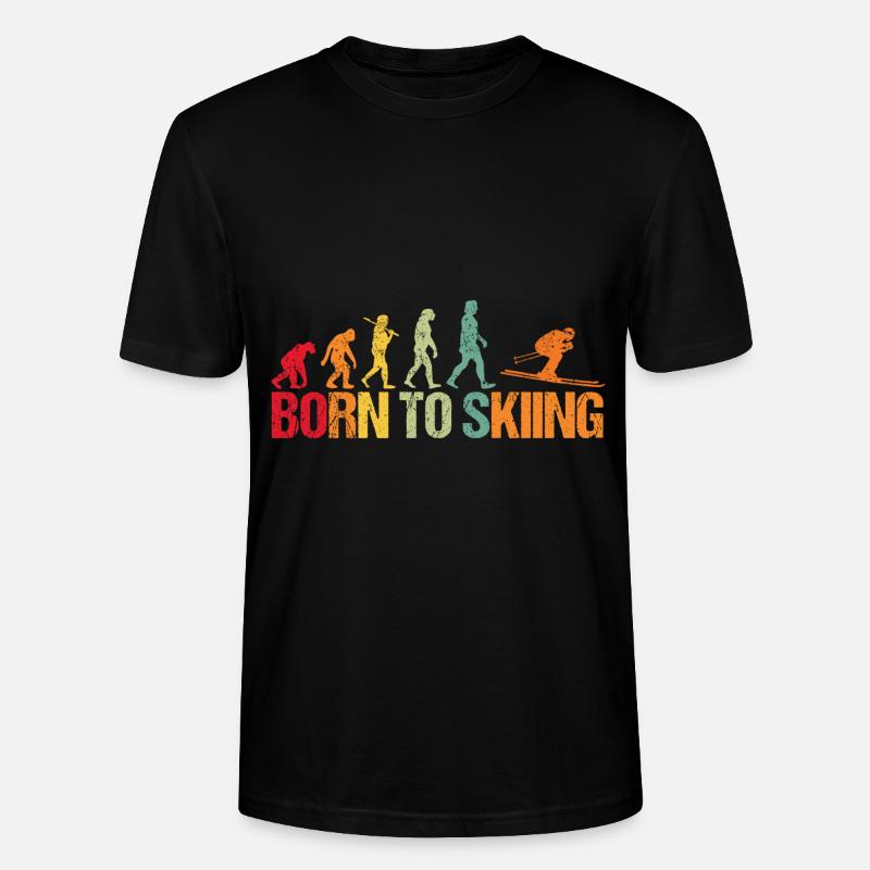 Évolution du ski - T-shirt bio CRAFTER Stanley Stella Unisexe - noir