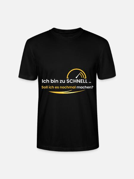Ich bin zu schnell - Stanley/Stella Unisex Bio-T-Shirt CRAFTER - Schwarz