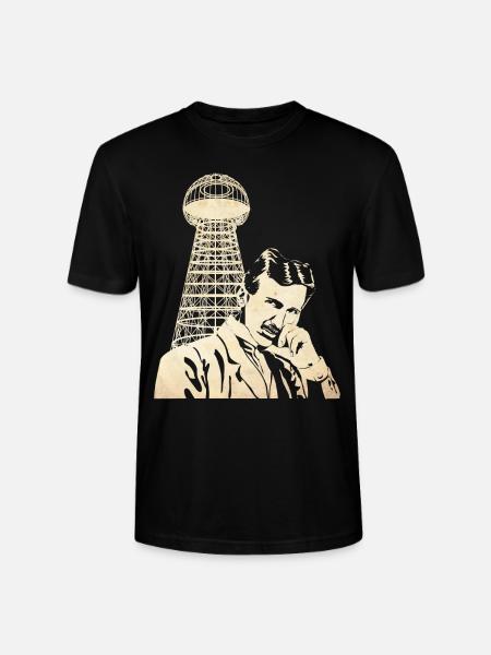 Nikola Tesla - Stanley/Stella CRAFTER Unisex Organic T-Shirt - black