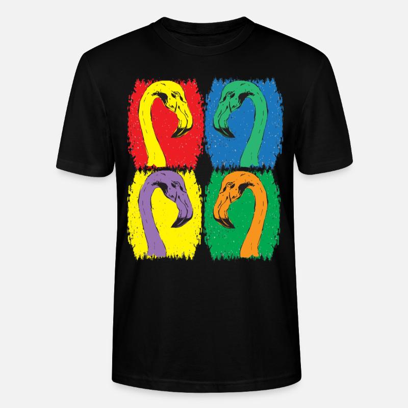 Flamingoköpfe - Stanley/Stella Unisex Bio-T-Shirt CRAFTER - Schwarz