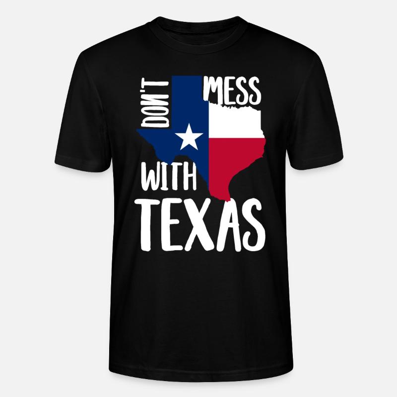 Texas Karte cooles Geschenk - Stanley/Stella Unisex Bio-T-Shirt CRAFTER - Schwarz
