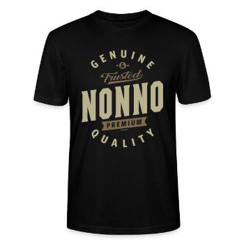 Nonno Genuine - Stanley/Stella CRAFTER Unisex Organic T-Shirt - black - Front - Alina (178cm) & Michal (187cm)