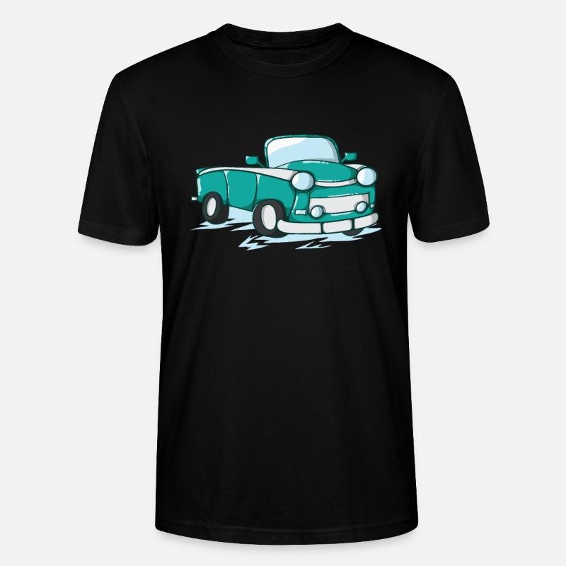 Auto Trabi als Comic - Stanley/Stella Unisex Bio-T-Shirt CRAFTER - Schwarz