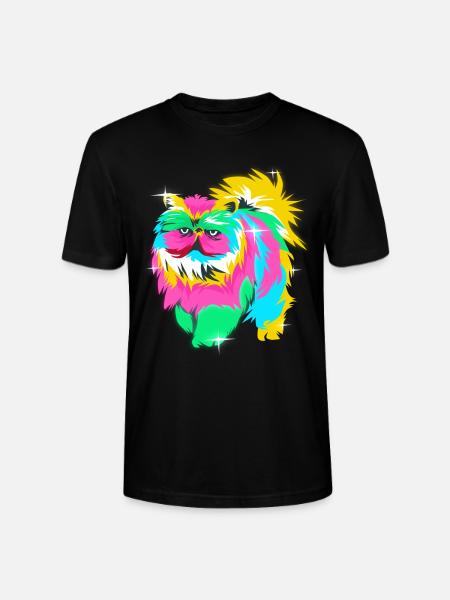 Persian cat - Stanley/Stella CRAFTER Unisex Organic T-Shirt - black
