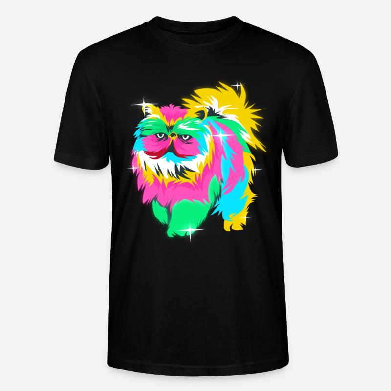 Perser Katze - Stanley/Stella Unisex Bio-T-Shirt CRAFTER - Schwarz