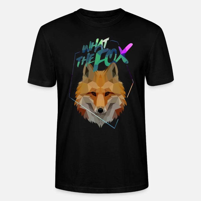 Fuchs What the Fox Geometrisch - Stanley/Stella Unisex Bio-T-Shirt CRAFTER - Schwarz