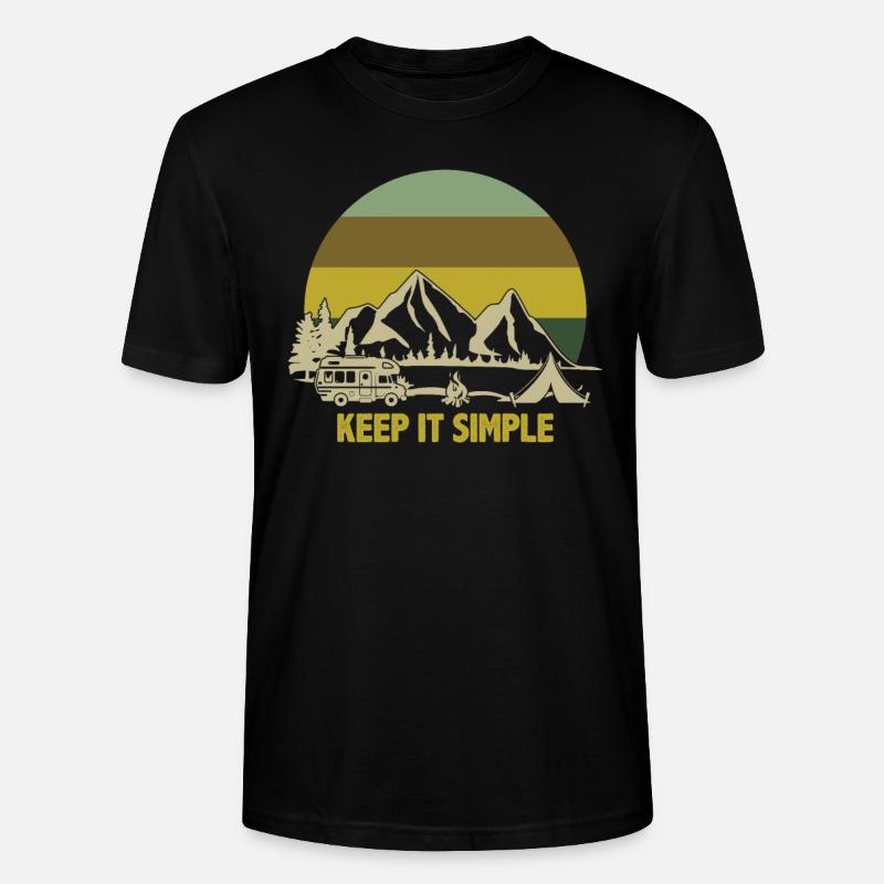 Camper Van Caravan - Stanley/Stella Unisex Bio-T-Shirt CRAFTER - Schwarz