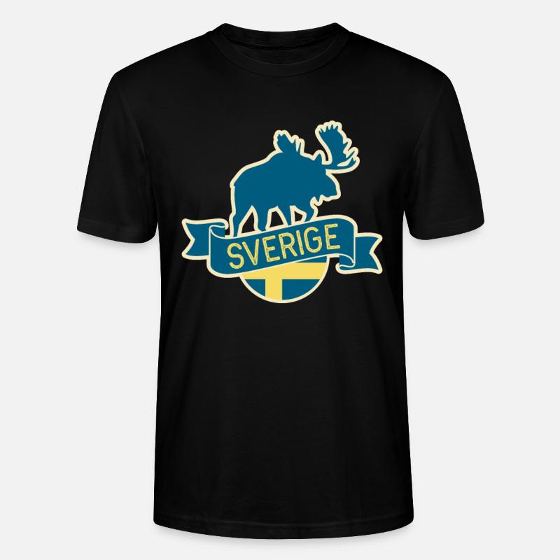 Suède Elch - T-shirt bio CRAFTER Stanley Stella Unisexe - noir