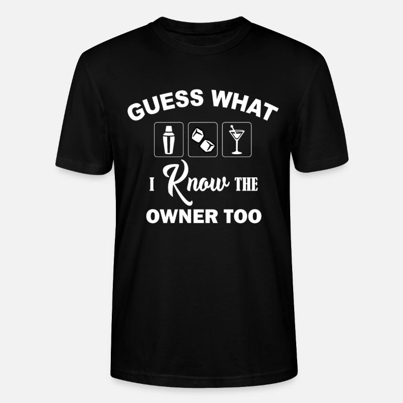 Bartender Funny tee - T-shirt bio CRAFTER Stanley Stella Unisexe - noir