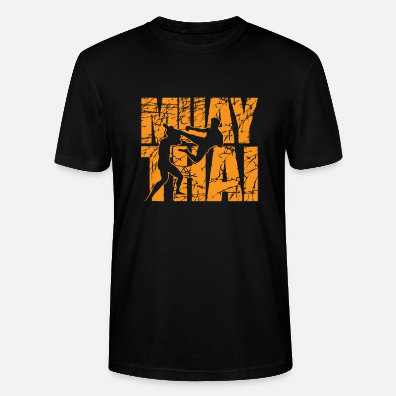 Muay Thai Kampf mit Stil - Stanley/Stella Unisex Bio-T-Shirt CRAFTER - Schwarz