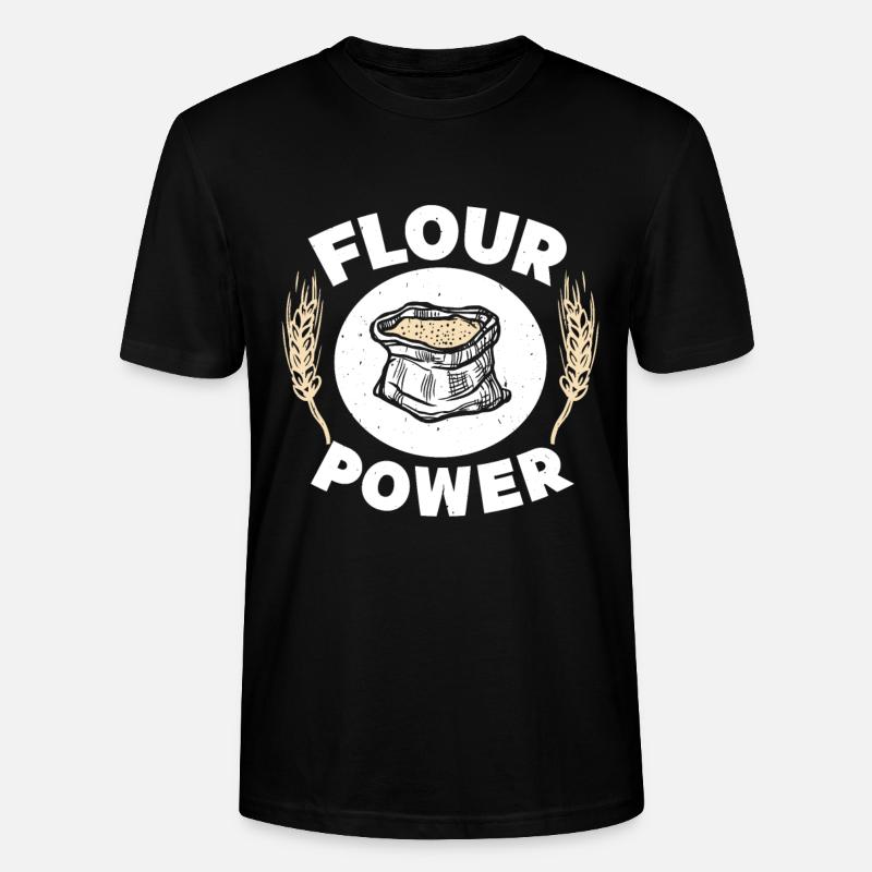 Flour power baker cupcakes - Stanley/Stella Unisex Bio-T-Shirt CRAFTER - Schwarz