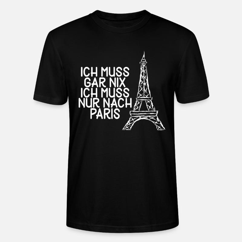 Paris Eiffelturm - Stanley/Stella Unisex Bio-T-Shirt CRAFTER - Schwarz