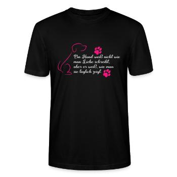 Hund Hundemama Hundetrainer lustige Sprüche Hunde - Stanley/Stella Unisex Bio-T-Shirt CRAFTER - Schwarz - Vorne - Alina (178cm) & Michal (187cm)