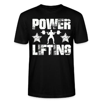 Power Lifting Kraftsport Geschenkidee - Stanley/Stella Unisex Bio-T-Shirt CRAFTER - Schwarz - Vorne - Alina (178cm) & Michal (187cm)