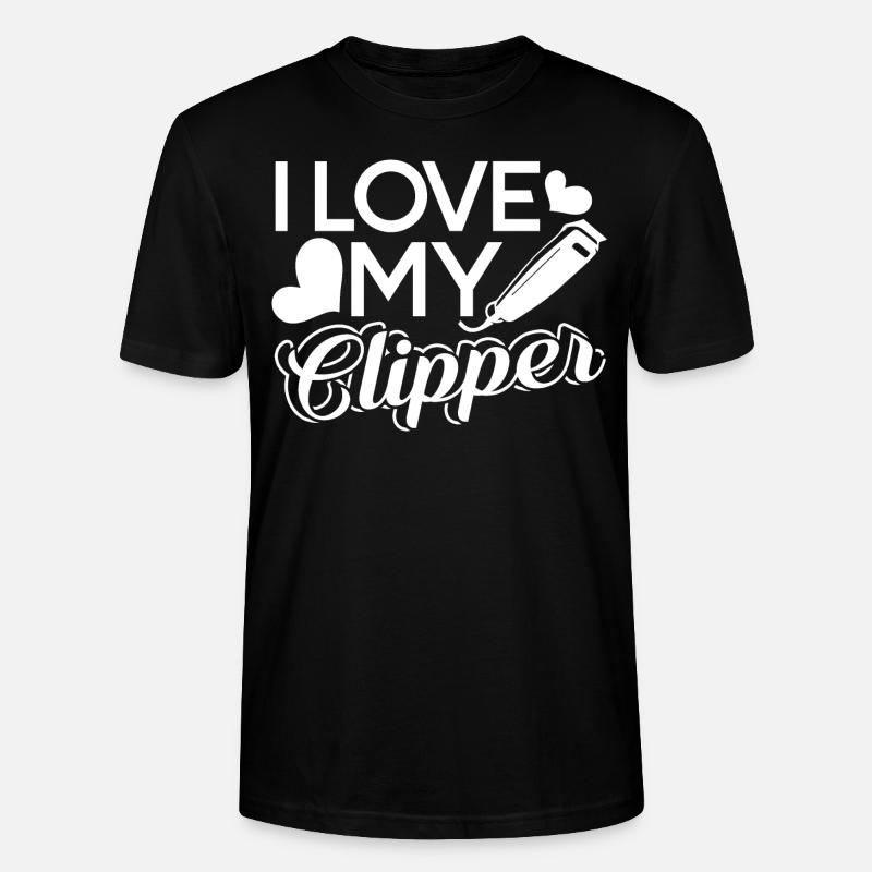 Barbier J’aime mon Clipper - T-shirt bio CRAFTER Stanley Stella Unisexe - noir