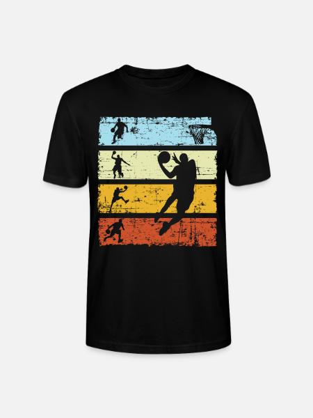 Vintage Retro Koszykarz Prezent koszykarz - Ekologiczna koszulka typu unisex Stanley/Stella CRAFTER - czarny