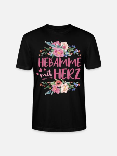 Hebamme mit Herz - Stanley/Stella Unisex Bio-T-Shirt CRAFTER - Schwarz