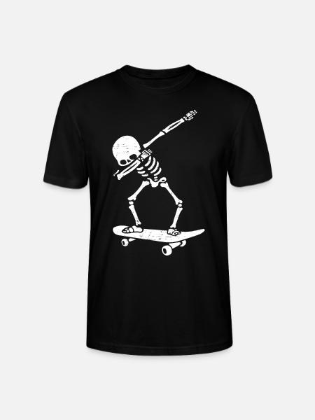 Dabbing Skelet SKATEBOARD Dab Skate Halloween - Stanley Stella CRAFTER unisex økologisk-T-shirt - sort