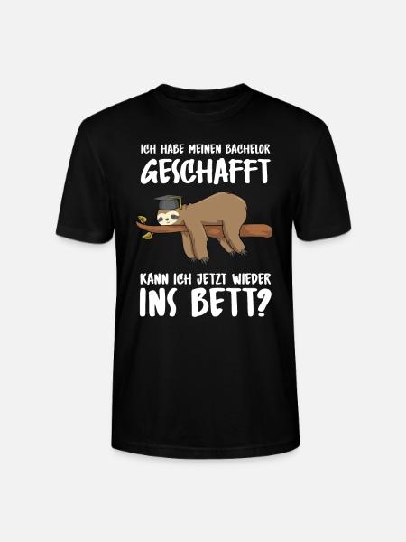 Bachelor geschafft Abschluss 2022 Faultier - Stanley/Stella Unisex Bio-T-Shirt CRAFTER - Schwarz