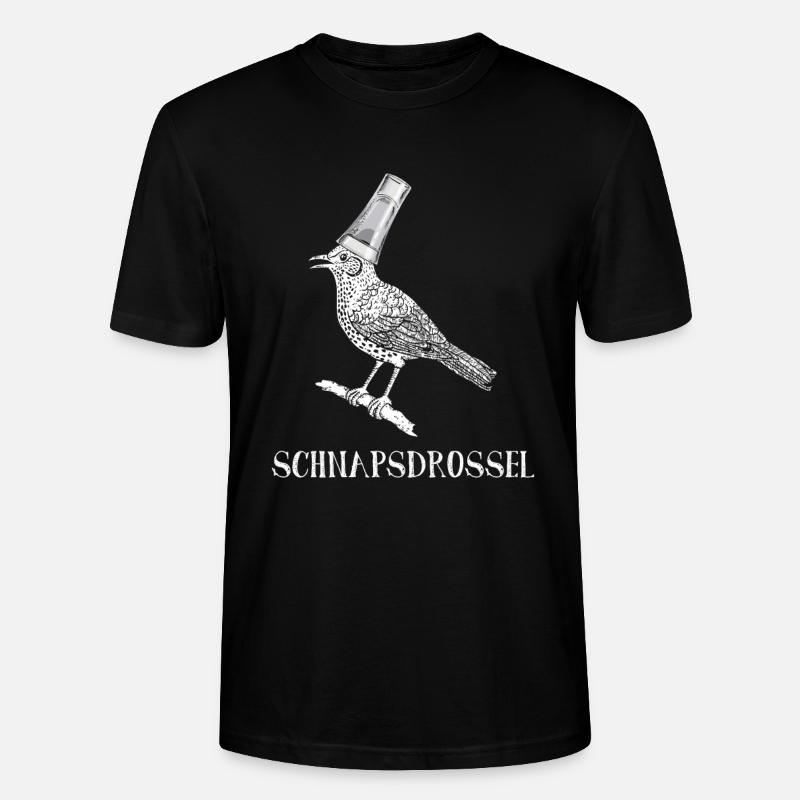 Schnapsdrossel Schnaps Party Alkohol Schnaps - Stanley/Stella Unisex Bio-T-Shirt CRAFTER - Schwarz