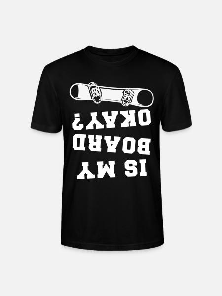 Snowboarding Is My Board Okay - Stanley/Stella CRAFTER Unisex Organic T-Shirt - black