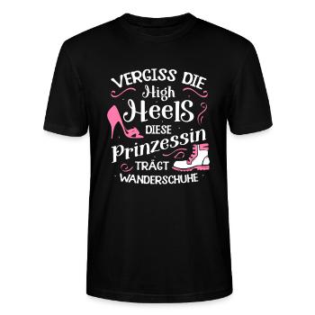 Vergiss High Heels Prinzessin Trägt Wanderschuhe - Stanley/Stella Unisex Bio-T-Shirt CRAFTER - Schwarz - Vorne - Alina (178cm) & Michal (187cm)