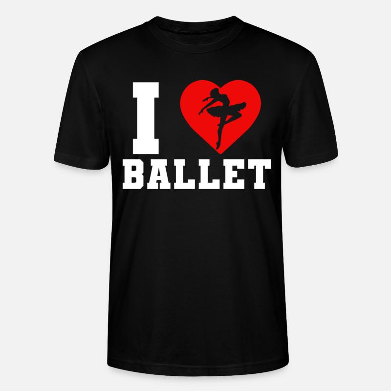 I Love Ballet Dance - Stanley/Stella Unisex Bio-T-Shirt CRAFTER - Schwarz