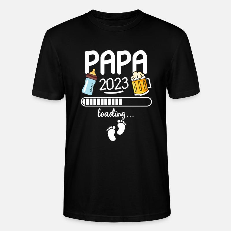 Werdender Papa 2023 Loading - Stanley/Stella Unisex Bio-T-Shirt CRAFTER - Schwarz
