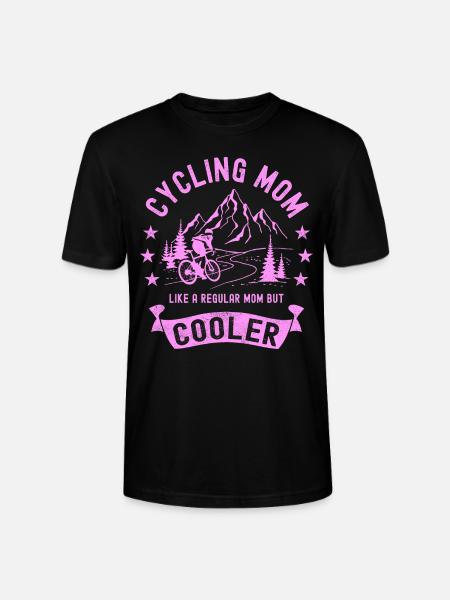 Cycling Mom like a Regular Mom but Cooler Cyclist - Stanley/Stella CRAFTER Unisex Organic T-Shirt - black