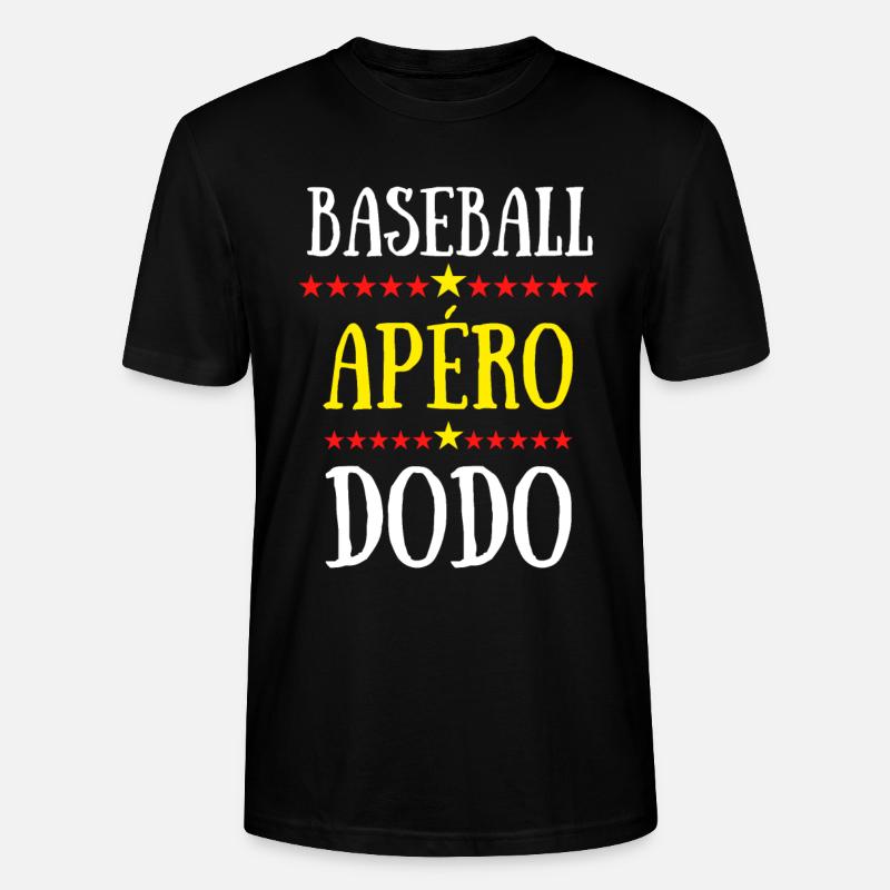 baseball apéro dodo - T-shirt bio CRAFTER Stanley Stella Unisexe - noir