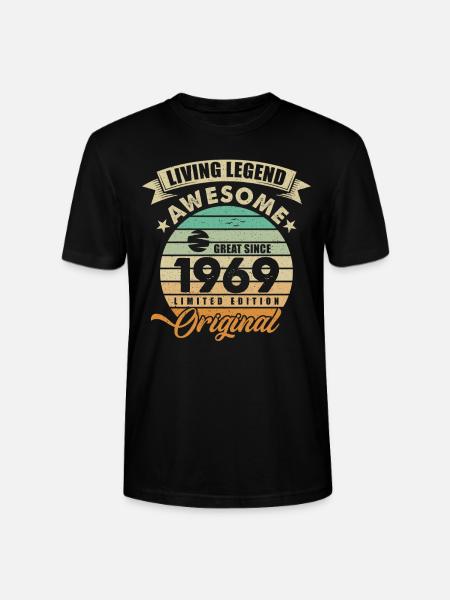 1969 Birthday Retro Orginal - Stanley/Stella CRAFTER Unisex Organic T-Shirt - black