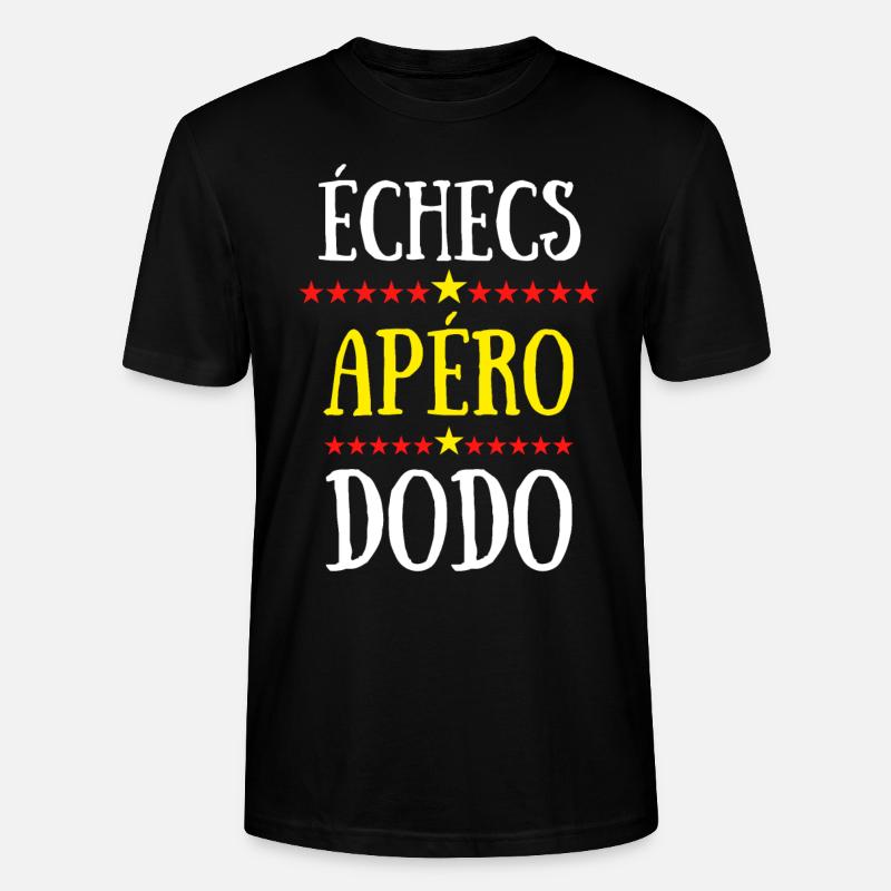 échecs apéro dodo - T-shirt bio CRAFTER Stanley Stella Unisexe - noir