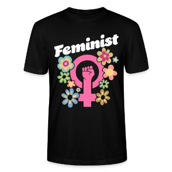 Female Womens Rights Female - Stanley/Stella Unisex Bio-T-Shirt CRAFTER - Schwarz - Vorne - Alina (178cm) & Michal (187cm)