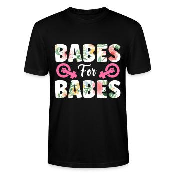 Feminist Womens Rights Female - Stanley/Stella Unisex Bio-T-Shirt CRAFTER - Schwarz - Vorne - Alina (178cm) & Michal (187cm)