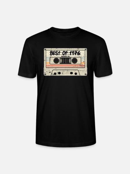 Best of 1976 Cassette - Stanley/Stella CRAFTER Unisex Organic T-Shirt - black