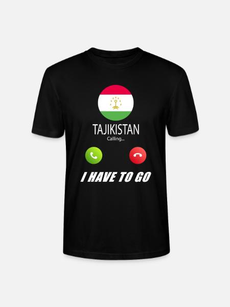 Tajikistan calls lusiger flags saying - Stanley/Stella CRAFTER Unisex Organic T-Shirt - black