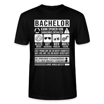 Bachelor Spruch lustig - Stanley/Stella Unisex Bio-T-Shirt CRAFTER - Schwarz - Vorne - Alina (178cm) & Michal (187cm)