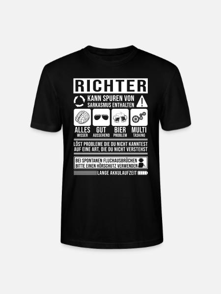 Richter Spruch lustig - Stanley/Stella Unisex Bio-T-Shirt CRAFTER - Schwarz