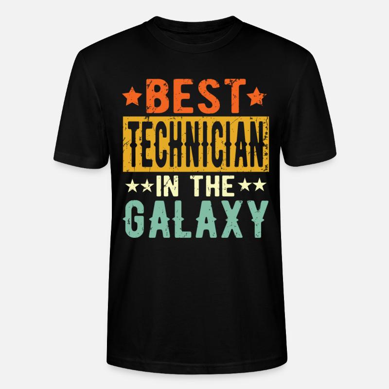 Best Techniker ever Techniker Geschenk - Stanley/Stella Unisex Bio-T-Shirt CRAFTER - Schwarz