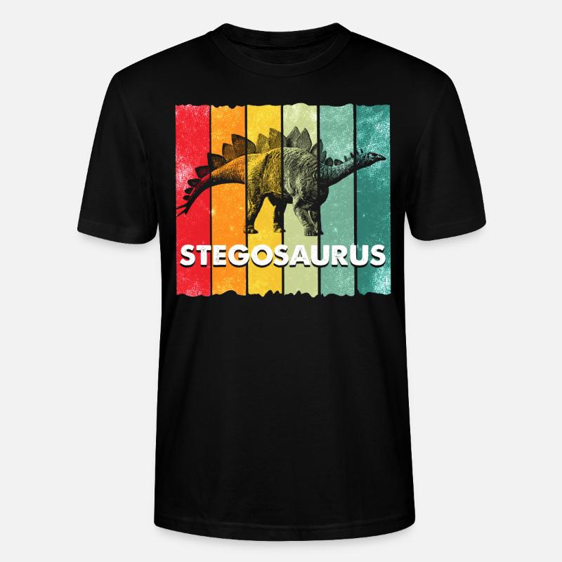Stegosaurus Dinosaurier - Stanley/Stella Unisex Bio-T-Shirt CRAFTER - Schwarz