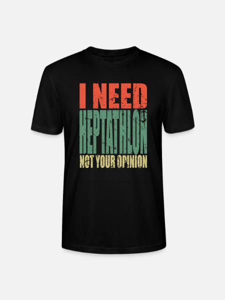 Heptathlon saying funny - Stanley/Stella CRAFTER Unisex Organic T-Shirt - black