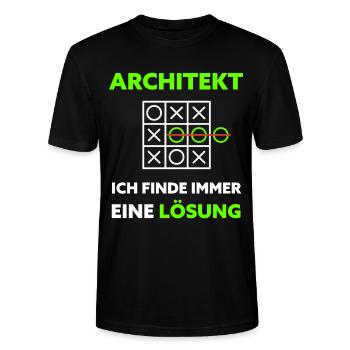 Architekt Architektur Lustiger Spruch - Stanley/Stella Unisex Bio-T-Shirt CRAFTER - Schwarz - Vorne - Alina (178cm) & Michal (187cm)