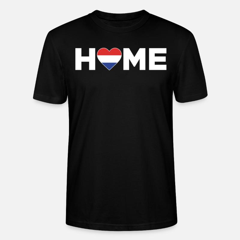 Pays-Bas Accueil Pays-Bas Drapeau - T-shirt bio CRAFTER Stanley Stella Unisexe - noir