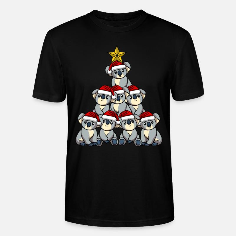 Arbre de Noël Koala - T-shirt bio CRAFTER Stanley Stella Unisexe - noir