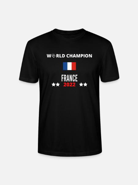 Frankreich Weltmeister 2022 - Stanley/Stella Unisex Bio-T-Shirt CRAFTER - Schwarz