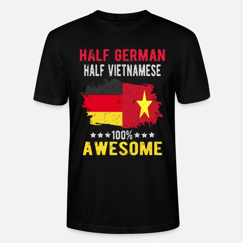 Half German Half Vietnamese - Stanley/Stella CRAFTER Unisex Organic T-Shirt - black