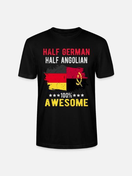 Half German Half Angolier - Stanley/Stella CRAFTER Unisex Organic T-Shirt - black