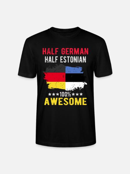 Half German Half Estonian - Stanley/Stella CRAFTER Unisex Organic T-Shirt - black